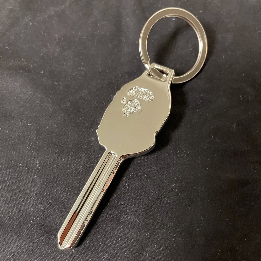 Bape (Silver) Blank Key Keychain/Necklace Pendant